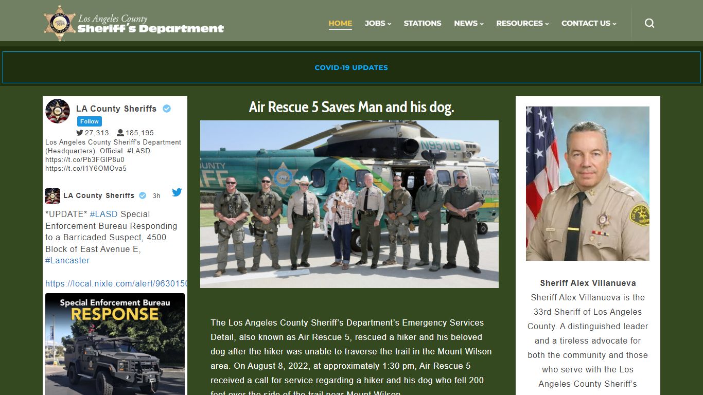 A Tradition of Service | Los Angeles County Sheriff's Department