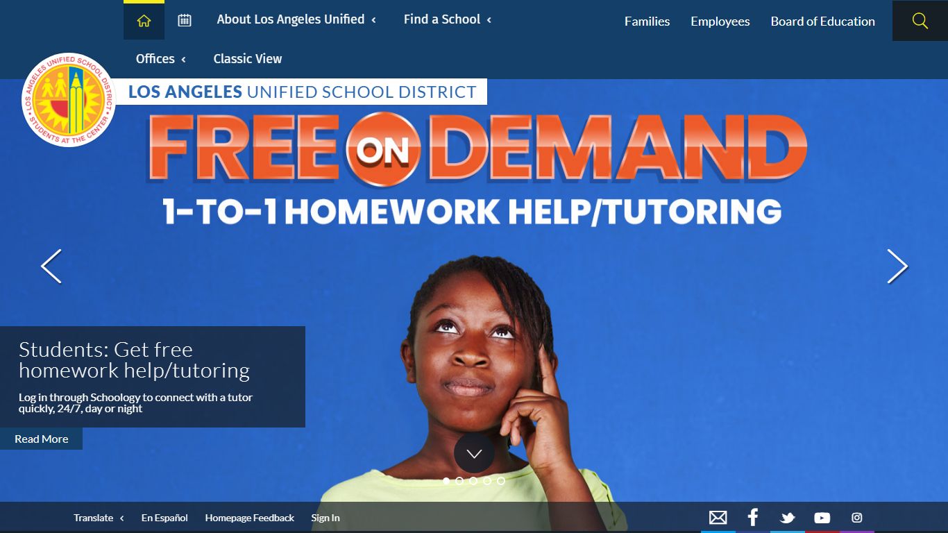 Los Angeles Unified School District / Homepage